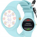 SMARTWATCH ZEGAREK SPORTOWY POŁĄCZENIA BUDZIK STOPER FITNESS IP67 NIEBIESKI