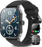 SMARTWATCH ZEGAREK SPORTOWY POŁĄCZENIA POWIADOMIENIA FITNESS CZARNY