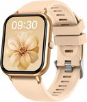 SMARTWATCH ZEGAREK SPORTOWY POŁĄCZENIA POWIADOMIENIA FITNESS ZL54 BEŻOWY