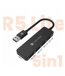 ADAPTER HUB NOVOO R5 LITE USB MULTIPORT USB C USB A
