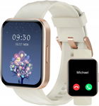ZEGAREK SMARTWATCH D1 9A72 PROSTOKĄTNA KOPERTA BEŻOWY