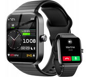 ZEGAREK SMARTWATCH IDW15 POŁĄCZENIA MONITOR FITNESS CZARNY 1.8" BT 5.3 IP68