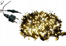 ZESTAW LAMPKI CHOINKOWE OŚWIETLENIE ŚWIĘTA WEW CIEPŁA BIEL 9M 100 LED 3 SZT