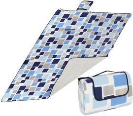 DUŻY KOC PLAŻOWO PIKNIKOWY MATA NA PLAŻĘ PIKNIK 200x200cm POWŁOKA ALUMINIUM