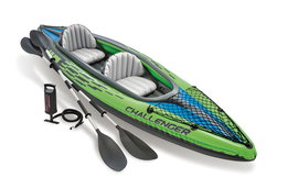 KAJAK DMUCHANY 2 OSOBOWY WIOSŁA POMPKA POKROWIEC CHALLENGER K2 INTEX 68306