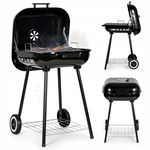 GRILL OGRODOWY WĘGLOWY DO OGRODU NA TARAS POKRYWA NA ZAWIASACH KÓŁKA