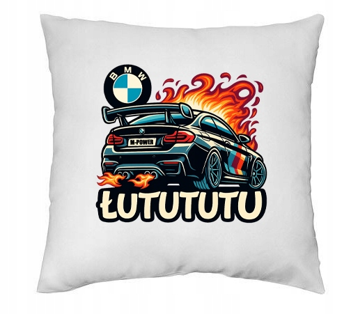 Poduszka BMW Śmieszna Łu tu tu PREZENT dla chłopaka
