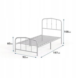 Platforma Zinus, biała, 90 x 190 cm