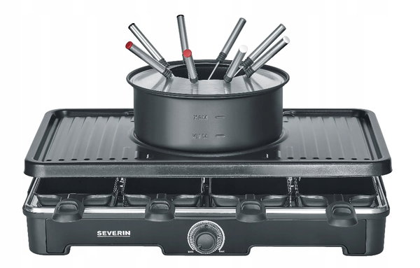 Fondue, raclette grill elektryczny Severin RG 2347 czarny 1400 W