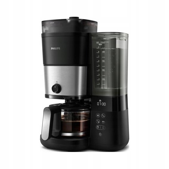 Ekspres przelewowy Philips HD7900/50 1,25 l czarny wbudowany młynek