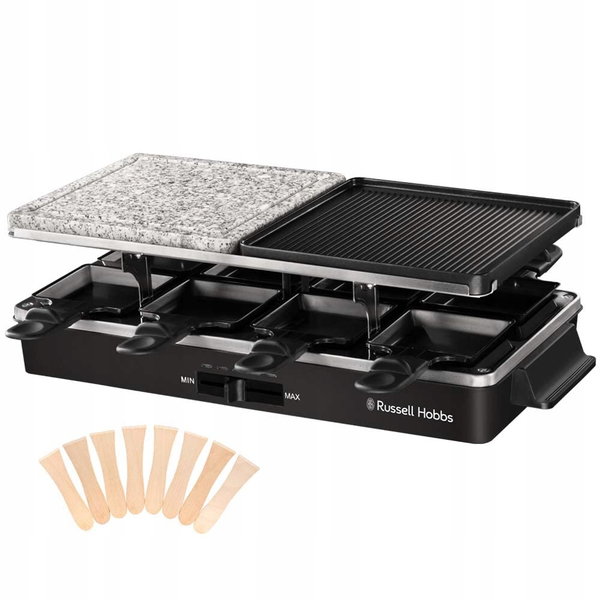 Raclette grill elektryczny Russell Hobbs Multi Raclette 3w1 czarny 1400 W