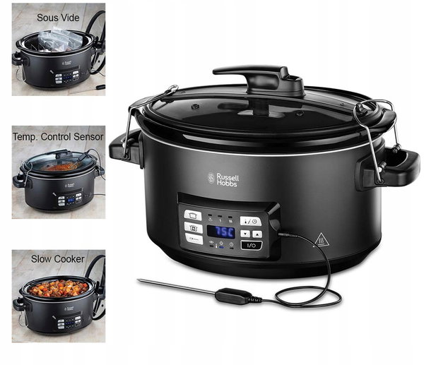 Russell Hobbs wolnowar, pojemność 6,5l, ceramiczny wyjmowany garnek DEFEKT