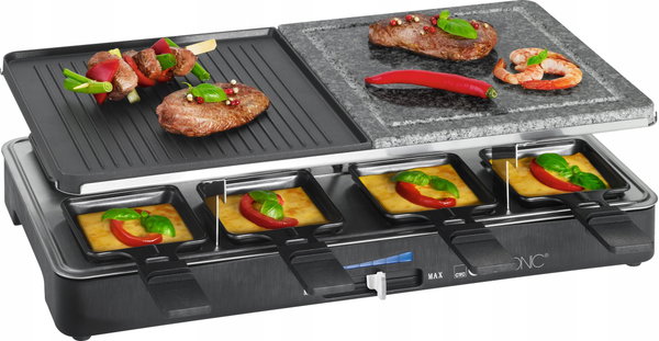 Raclette grill elektryczny Clatronic 261706 czarny 1400 W