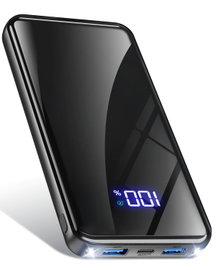 Powerbank JM1 PRO 20000mAh 2x USB 3.0 i 1x USB C z wyświetlaczem LCD CZARNY