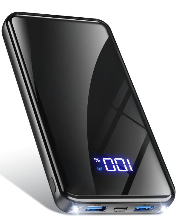 Powerbank JM1 PRO 20000mAh 2x USB 3.0 i 1x USB C z wyświetlaczem LCD CZARNY
