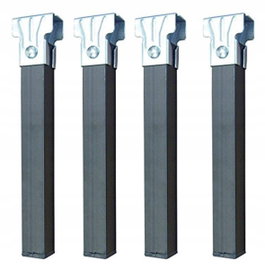 Nogi metalowe Imex 81402-A 3x3x30 cm czarne 4 sztuki