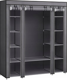 Szafa Songmics Vasagle 150 x 175 x 45 cm odcienie szarości