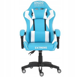 Fotel gamingowy niebieski Enzo Blue/White
