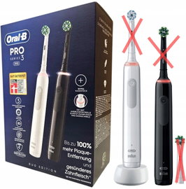 Zestaw szczoteczek rotacyjnych ORAL-B Pro 3 3900 2 sztuki (OPIS)