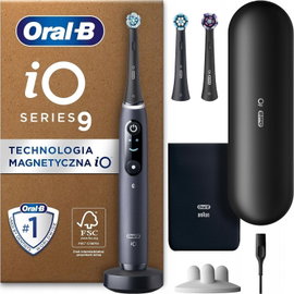 Szczoteczka elektryczna Oral-B czarna soniczna z Bluetooth, 1 końcówka
