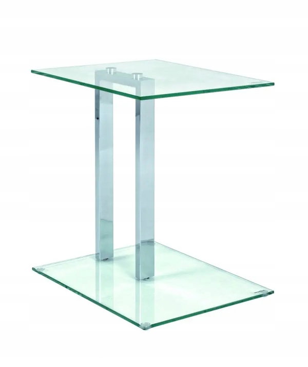 Stolik kawowy Mortens Furniture prostokątny 45 x 35 x 50cm przezroczysty