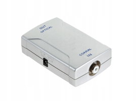 Przejściówka konwerter sygnału cyfrowego audio coaxial na optyczny toslink