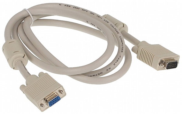 Kabel SVGA wtyk-gniazdo 1,5 m przedłużacz
