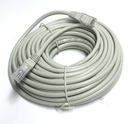 Patchcord UTP 8c wtyk-wtyk 15m CCA szary kabel do internetu