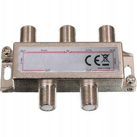 Splitter rozgałęziacz antenowy DVB-T2 4 wyjścia z power pass