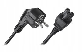 Kabel zasilający do laptopa koniczynka
