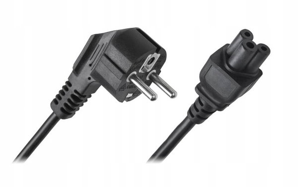 Kabel zasilający do laptopa koniczynka