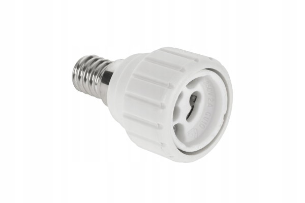 Adapter żarówki E14 na GU10