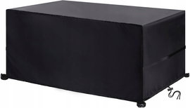 Pokrowiec na meble ogrodowe 170x90x74 cm czarny wodoodporny YoungBee