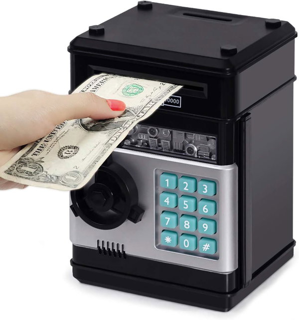 Skarbonka elektroniczna na PIN z wciągarką banknotów Highttoy Money Bank