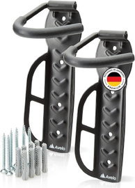2x Wieszak na rower ścienny Avelo metalowy czarny 25 kg z kołkami Fisher