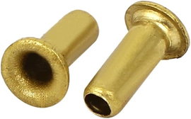 Nity rurkowe przelotowe 3x8mm 20 sztuk mosiężne Uxcell