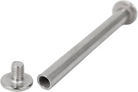 Śruba typu Chicago M5 50 mm metalowa srebrna Sourcing Map