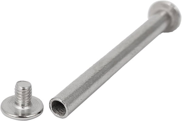 Śruba typu Chicago M5 50 mm metalowa srebrna Sourcing Map