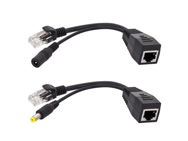 Adapter PoE OEM URZ1998 RJ45 + DC czarny para