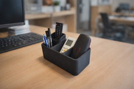 Stojak Organizer na piloty Telefon pojemnik 4-komorowy