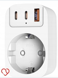 Uniwersalna Przejściówka ADAPTER Gniazda UK EU Ładowarka USB i USB-C
