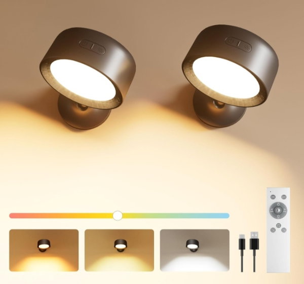 Lampy ścienne LED FULEN 4 szt. RGB pilot 8000 mAh