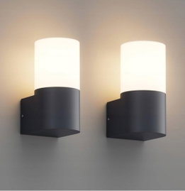 Klighten 2 sztuki zewnętrznych lamp ściennych, oprawka E27