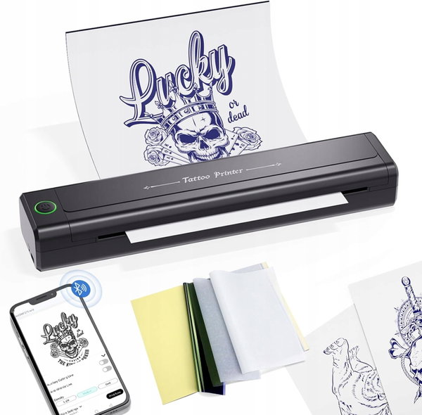 DRUKARKA DO TATUAŻY BLUETOOTH TERMICZNA SZABLONY