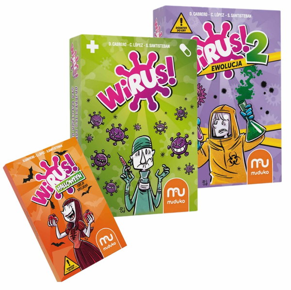 Muduko Pakiet Gier. Wirus + Wirus 2! Ewolucja + dodatek Wirus Halloween