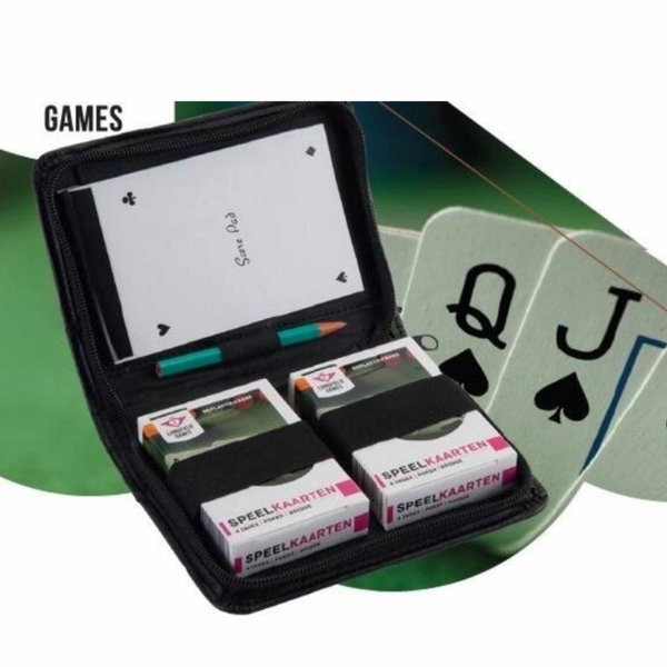 Karty do gry Poker Tysiąc - 2 talie + ołówek + notes + eleganckie etui