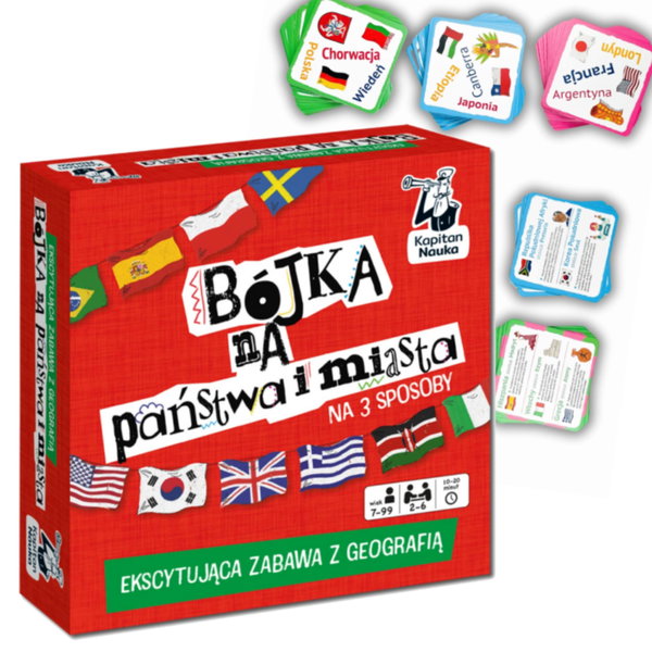 Bójka na państwa i miasta. Gra geograficzna Kapitan Nauka 7+