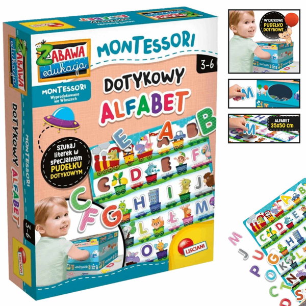 Dotykowy Alfabet Lisciani Montessori – poznaj litery przez dotyk