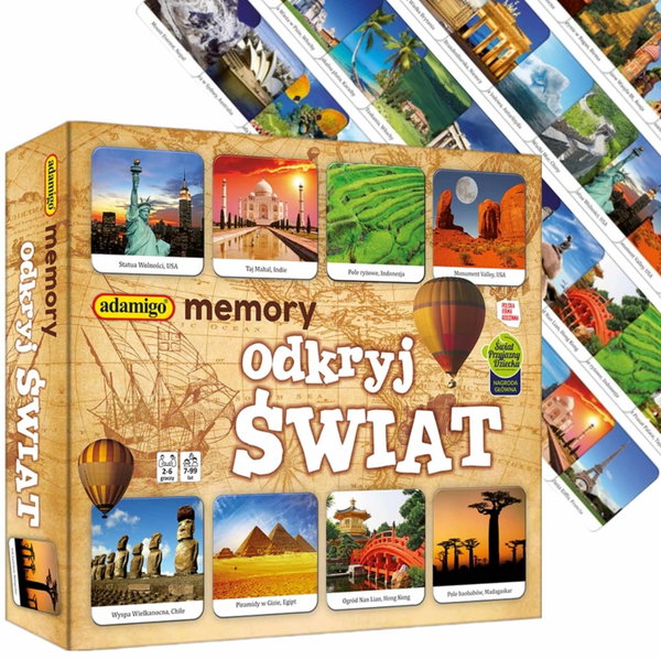 Gra Edukacyjna Memory Odkryj Świat | Adamigo 7+