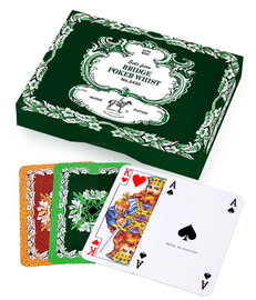 Piatnik 2 talie Karty do gry podwójne Liście dębu Poker Whist
